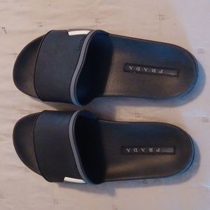 Black Prada slip ons . Great condition.